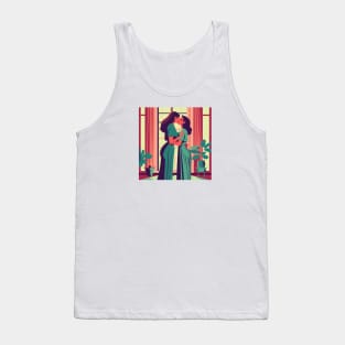 Retro Illustration of Lesbian Couple Tank Top